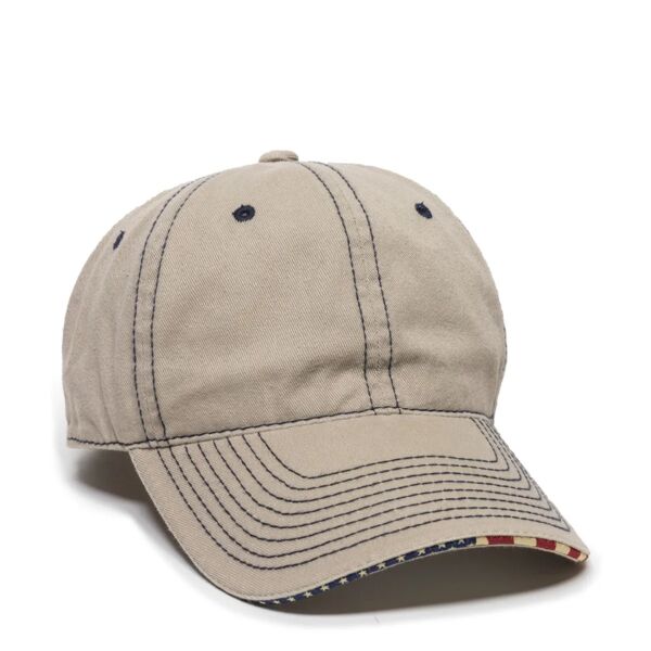 Unstructured Twill W/Flag Sandwich Visor Thumbnail