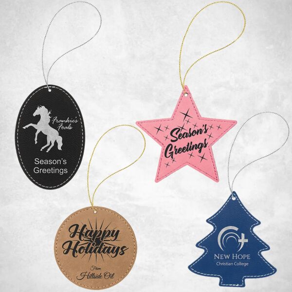 Blank Laserable Leatherette Ornaments Thumbnail