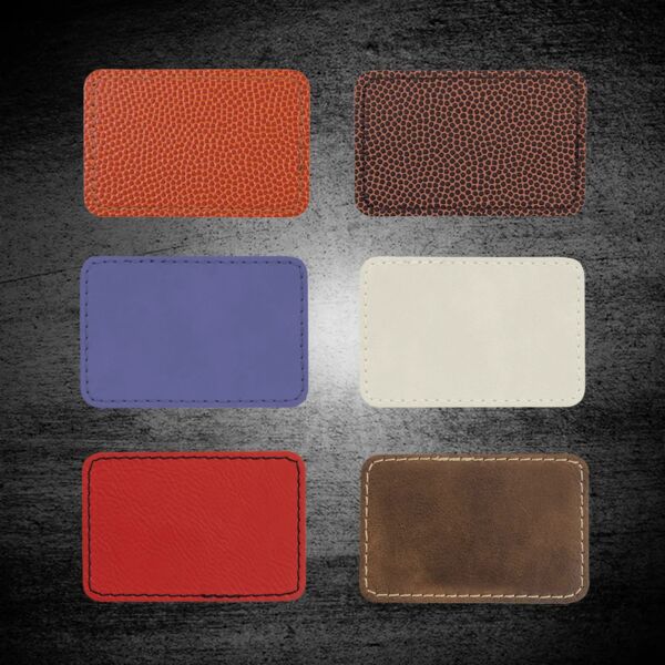 Blank Rectangle Laserable Leatherette Patch with Kota Pro Adhesive Thumbnail