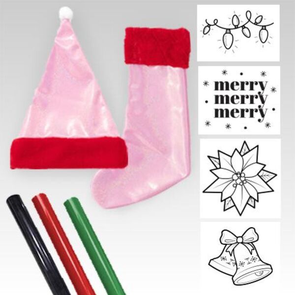 Glitter Christmas Hat and Stocking SVG Bundle Thumbnail