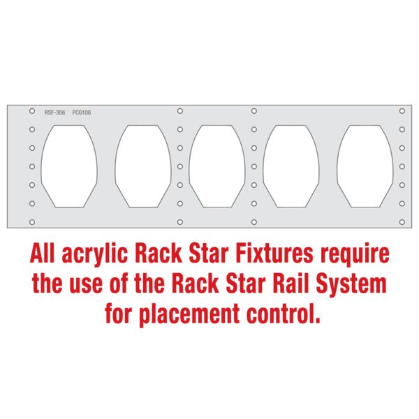 PCG106 15 oz. Stemless Rack Star Fixture- Holds 6 Thumbnail