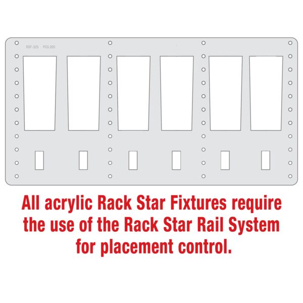 PCG205 16 oz. Pilsner Rack Star Fixture- Holds 6 Thumbnail