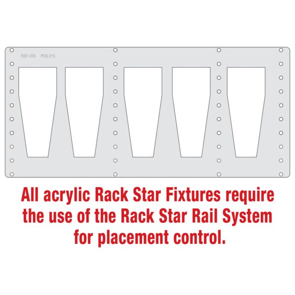 PCG215 16 oz. Willi Becher Beer Glass Rack Star Fixture- Holds 5 Thumbnail