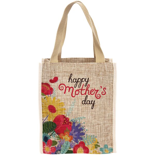 8" x 10" Burlap Sublimatable Gift Bag with 3" Gusset Thumbnail