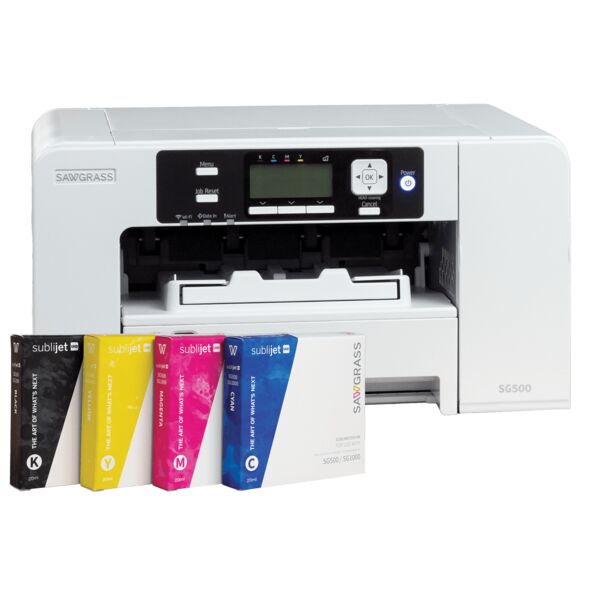 Sawgrass SG500 Sublimation Printer Package with 4-20ml Starter Ink Cartridges Thumbnail