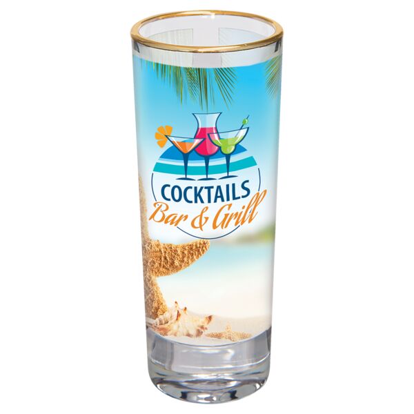 2 1/2 oz. Sublimatable Glass Shooter with Rim Thumbnail