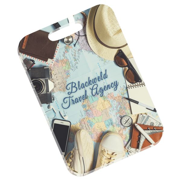 4" x 2.75 Unisub Acrylic Rectangle Bag Tag, 1 Sided Thumbnail