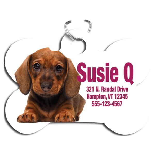 1.5" x 1" Unisub Gloss Sublimatable Aluminum Dog Bone Pet Tag Thumbnail