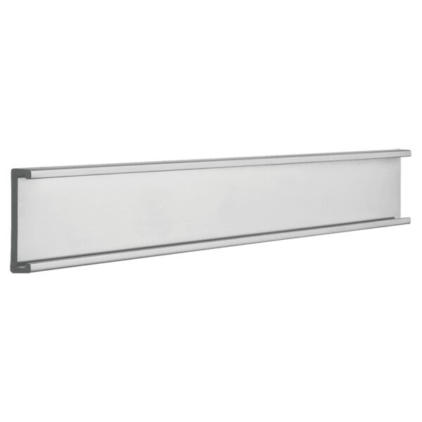 1" x 12", Satin , Kota Pro Aluminum Wall Bracket without Mounting Holes, Fits 1/16" Thick Plastic Insert Thumbnail