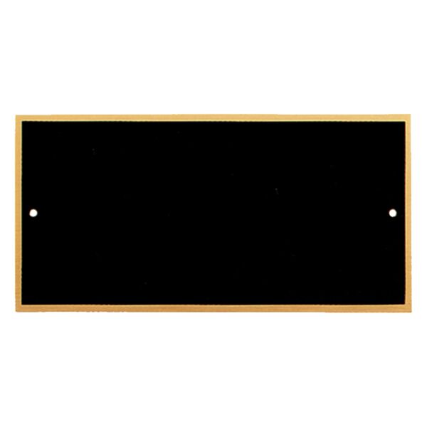 3 1/2" x 6 1/2" Laserable Brass Plate with Border and 2 Holes Thumbnail