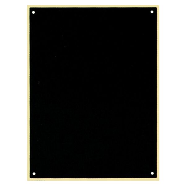 4 1/2" x 10" Laserable Brass Plate with Thin Border and 4 Holes Thumbnail