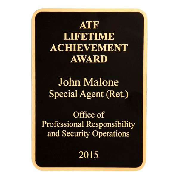 3" x 4 1/4" LaserFX Brass Plated Steel Plate with Border for P4834 Thumbnail