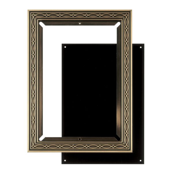 8" x 11" Antique Cast Metal Frame with Braided Border Thumbnail