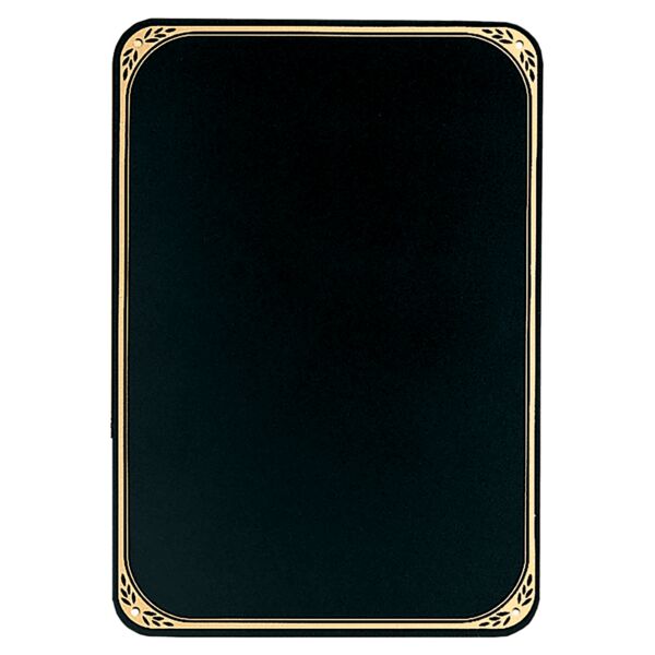 7" x 10" Polished Brass Plate with Rounded Corners, Border and Four Holes Thumbnail