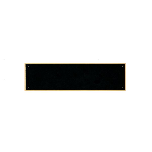 3" x 10 3/4" Laserable Brass Plate with Thin Border and 4 Holes Thumbnail