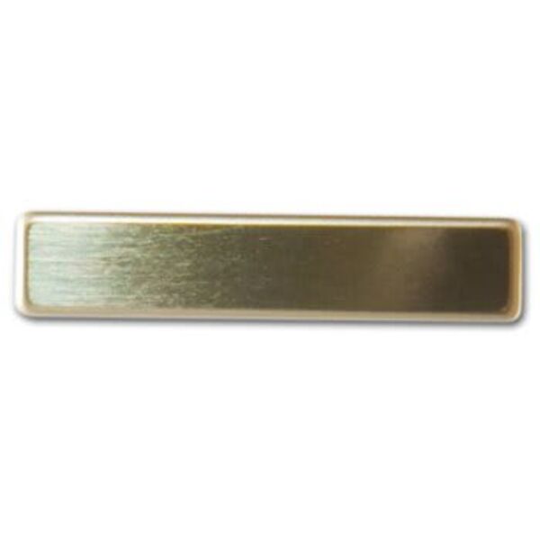 2 3/8" x 1/2" Bright Leaded Brass Name Badge Blank with Fused Posts Thumbnail