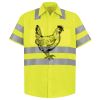 Men's High Visibility Safety Short Sleeve Work Shirt Thumbnail