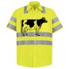 Men's High Visibility Safety Short Sleeve Work Shirt Thumbnail