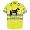 Men's High Visibility Safety Short Sleeve Work Shirt Thumbnail