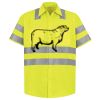 Men's High Visibility Safety Short Sleeve Work Shirt Thumbnail