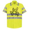 Men's High Visibility Safety Short Sleeve Work Shirt Thumbnail