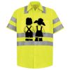 Men's High Visibility Safety Short Sleeve Work Shirt Thumbnail