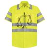Men's High Visibility Safety Short Sleeve Work Shirt Thumbnail