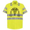 Men's High Visibility Safety Short Sleeve Work Shirt Thumbnail