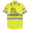 Men's High Visibility Safety Short Sleeve Work Shirt Thumbnail