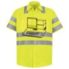 Men's High Visibility Safety Short Sleeve Work Shirt Thumbnail