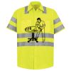 Men's High Visibility Safety Short Sleeve Work Shirt Thumbnail