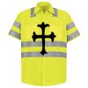 Men's High Visibility Safety Short Sleeve Work Shirt Thumbnail