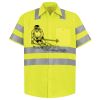 Men's High Visibility Safety Short Sleeve Work Shirt Thumbnail