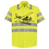 Men's High Visibility Safety Short Sleeve Work Shirt Thumbnail