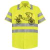 Men's High Visibility Safety Short Sleeve Work Shirt Thumbnail