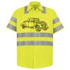Men's High Visibility Safety Short Sleeve Work Shirt Thumbnail