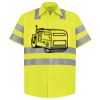 Men's High Visibility Safety Short Sleeve Work Shirt Thumbnail
