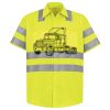 Men's High Visibility Safety Short Sleeve Work Shirt Thumbnail