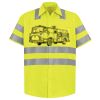Men's High Visibility Safety Short Sleeve Work Shirt Thumbnail
