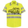 Men's High Visibility Safety Short Sleeve Work Shirt Thumbnail