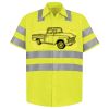 Men's High Visibility Safety Short Sleeve Work Shirt Thumbnail