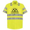 Men's High Visibility Safety Short Sleeve Work Shirt Thumbnail