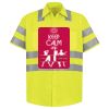 Men's High Visibility Safety Short Sleeve Work Shirt Thumbnail