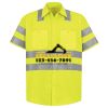 Men's High Visibility Safety Short Sleeve Work Shirt Thumbnail