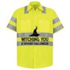 Men's High Visibility Safety Short Sleeve Work Shirt Thumbnail