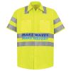 Men's High Visibility Safety Short Sleeve Work Shirt Thumbnail