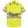 Men's High Visibility Safety Short Sleeve Work Shirt Thumbnail