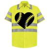 Men's High Visibility Safety Short Sleeve Work Shirt Thumbnail