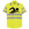 Men's High Visibility Safety Short Sleeve Work Shirt Thumbnail