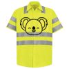 Men's High Visibility Safety Short Sleeve Work Shirt Thumbnail